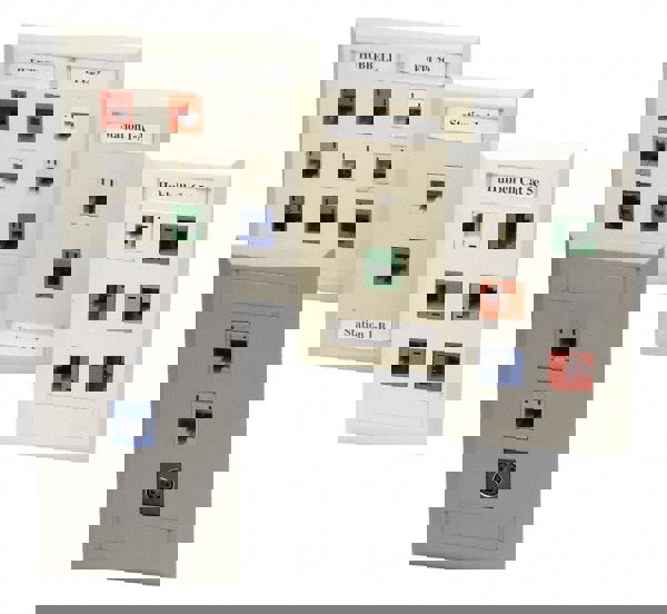 Wall Plates; Wall Plate Type: Sectional Wall Plates ; Wall Plate Configuration: 9 Ports ; Shape: Rectangle ; Number of Gangs: 2; 2 ; Standards Met: ANSI/TIA 606-B Compliant; cULus Listed; UL 94 V-0; UL Listed ; UNSPSC Code: 39121300